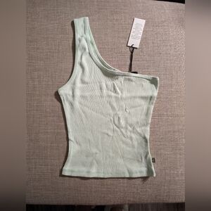 One‎ shoulder ribbed top By Daydreamer